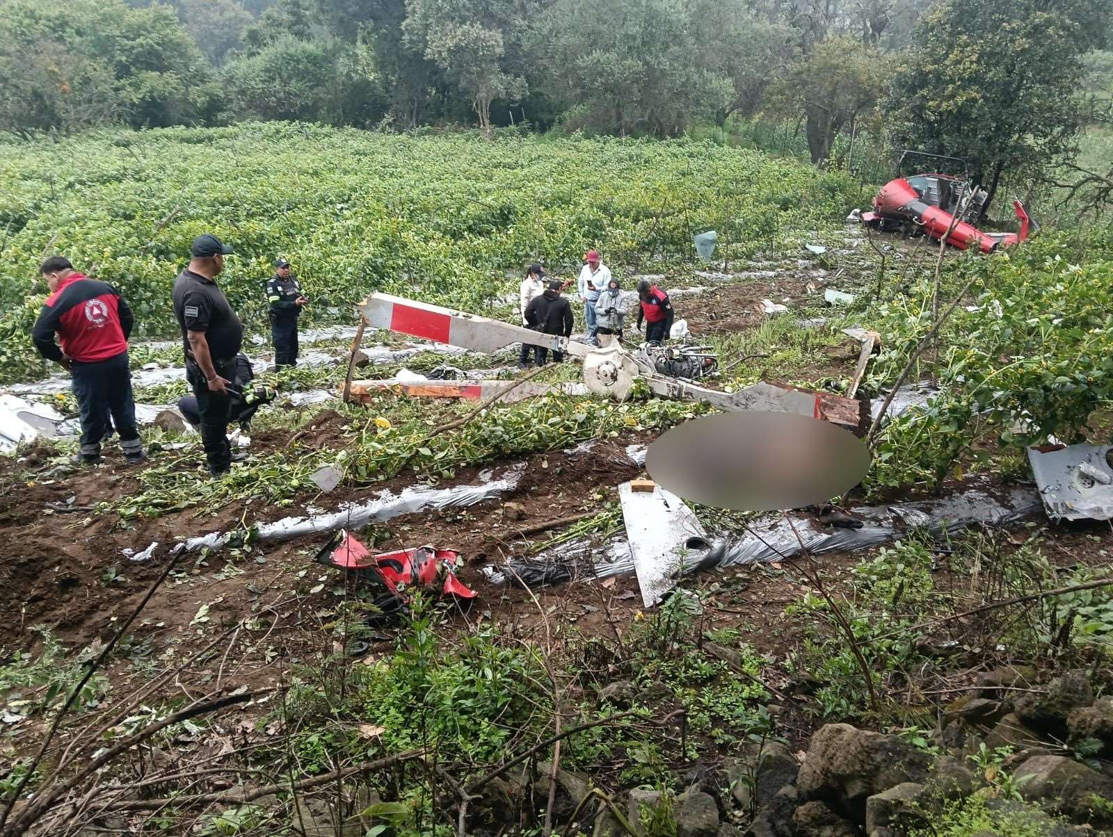 Se desploma helicóptero en el EdoMex y deja dos muertos